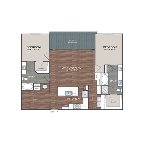 a floor plan of a 2100 sq ft roommates